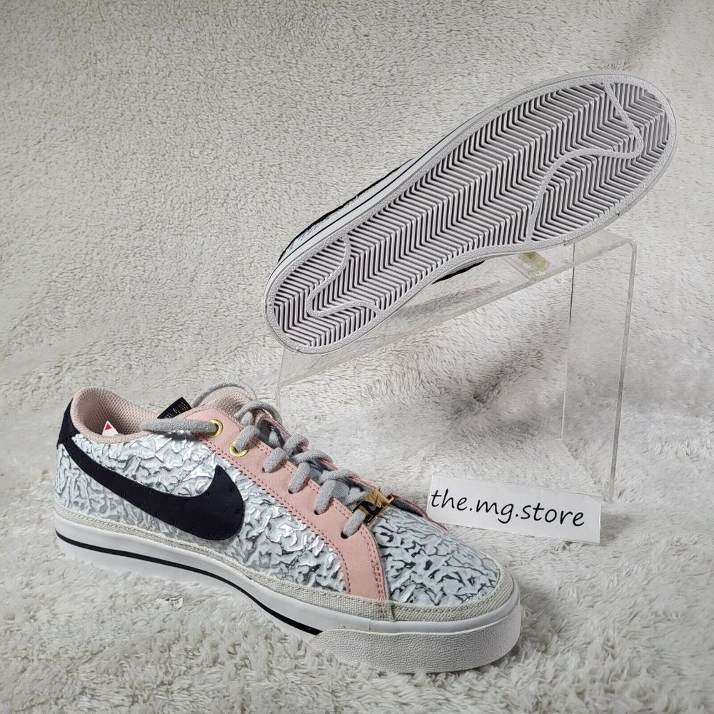 Nike Court Legacy SDC White Pale Pink Silver DJ1454 100 Serena Williams Sz 12 - Picture 4 of 5